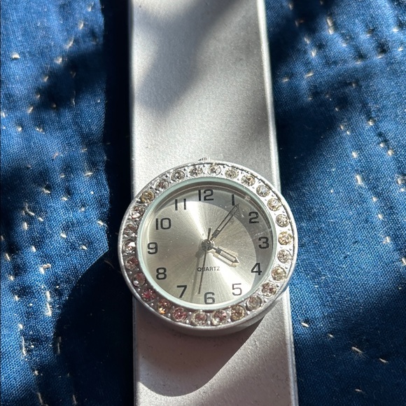 Ipsy Colorblock Clutch with sliver watch - Picture 4 of 4